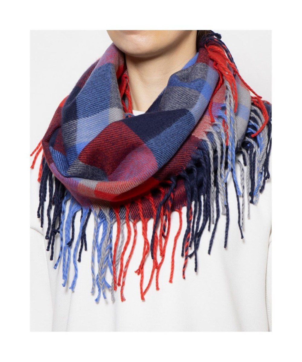 UNBILLION カシュネ cache nez / チェックサイドフリンジスヌード 