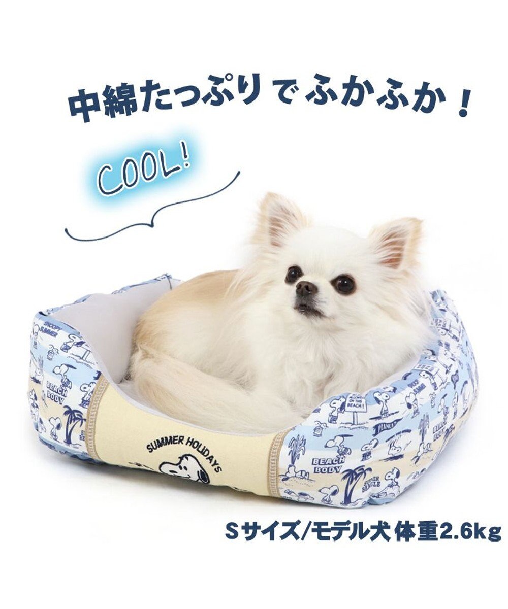犬 春夏 クール 接触冷感 スヌーピー 四角カドラーベッド 38 32cm サーフ柄 犬 猫 ベッド マット 小型犬 介護 おしゃれ かわいい ふわふわ あごのせ Pet Paradise ファッション通販 公式通販 オンワード クローゼット