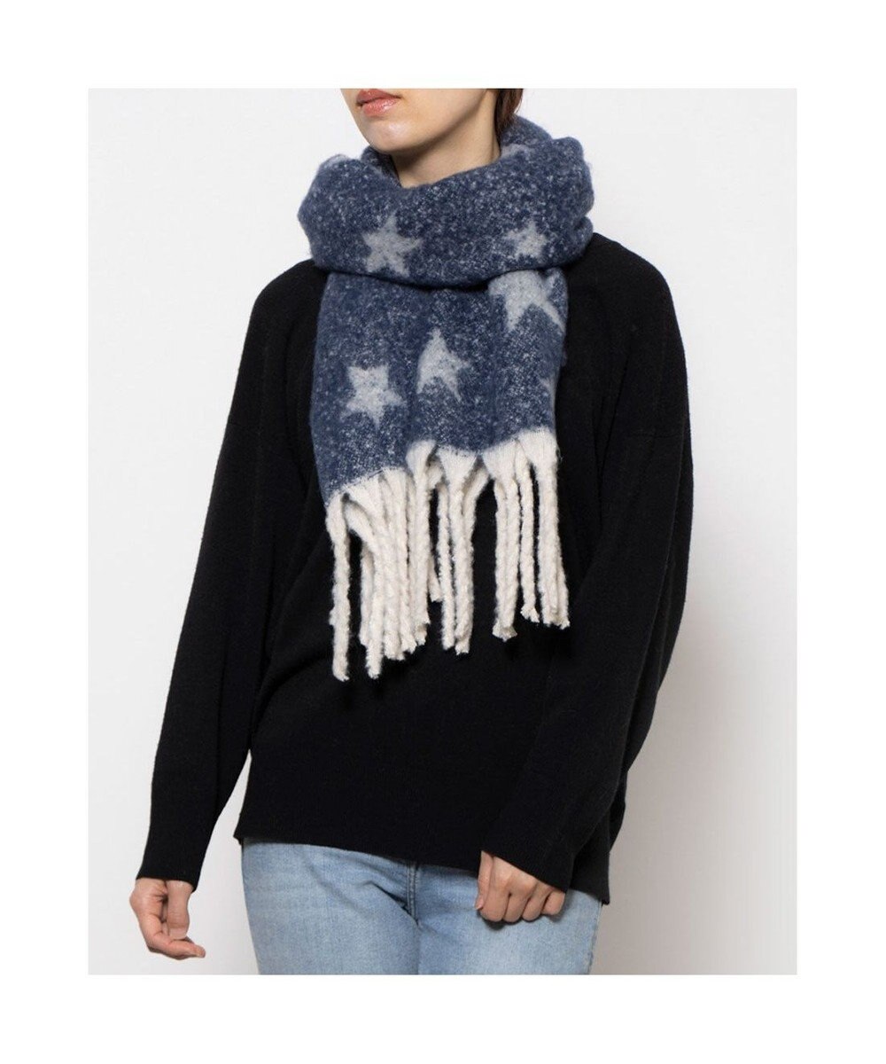 UNBILLION カシュネ cache nez / リサイクルポリ星柄ジャカードストール 