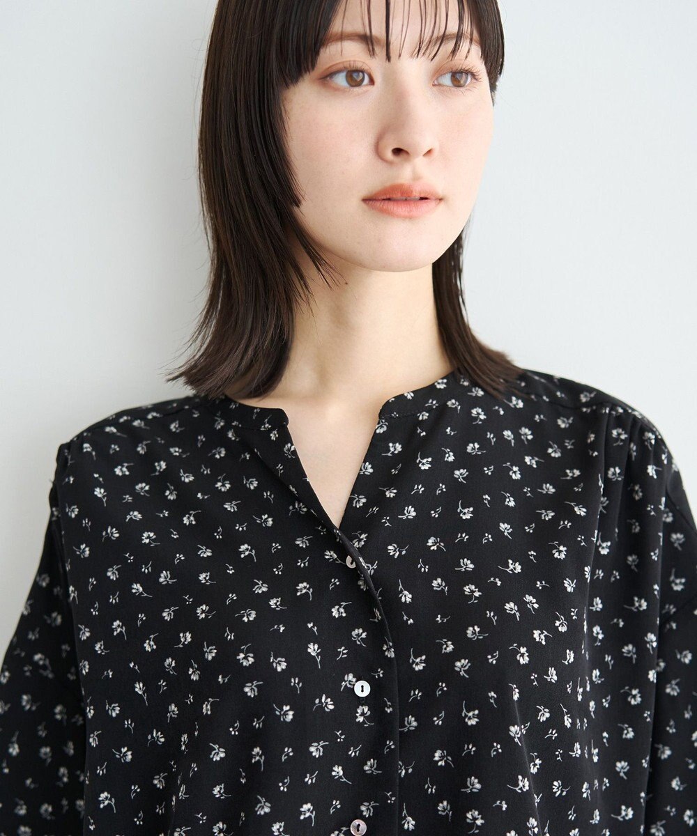 YECCA VECCA 2wayボリューム袖花柄ブラウス 