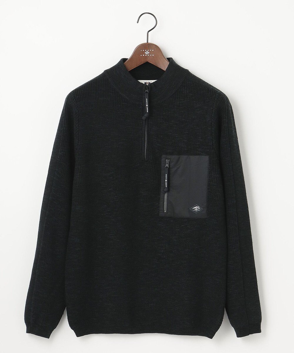 JOSEPH ABBOUD MOUNTAIN 【UNISEX】日本素材 ハーフZIPウールニット 