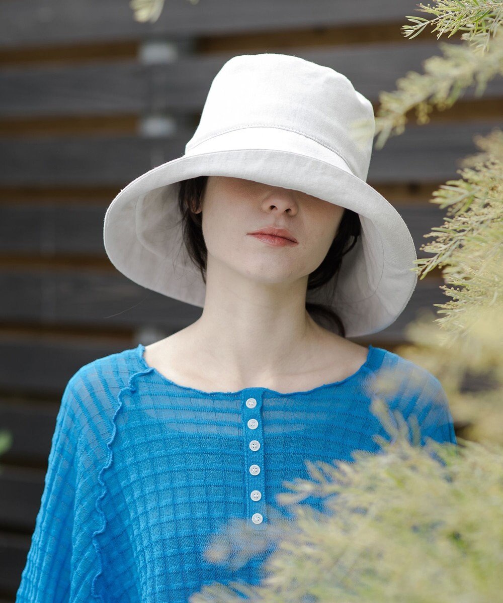 MOONBAT 【遮光】ワイヤー入りラフィネハット(つば広タイプ) 速乾／接触冷感／一級遮光／UVカット／軽量／手洗い可能／サイズ調整可能 