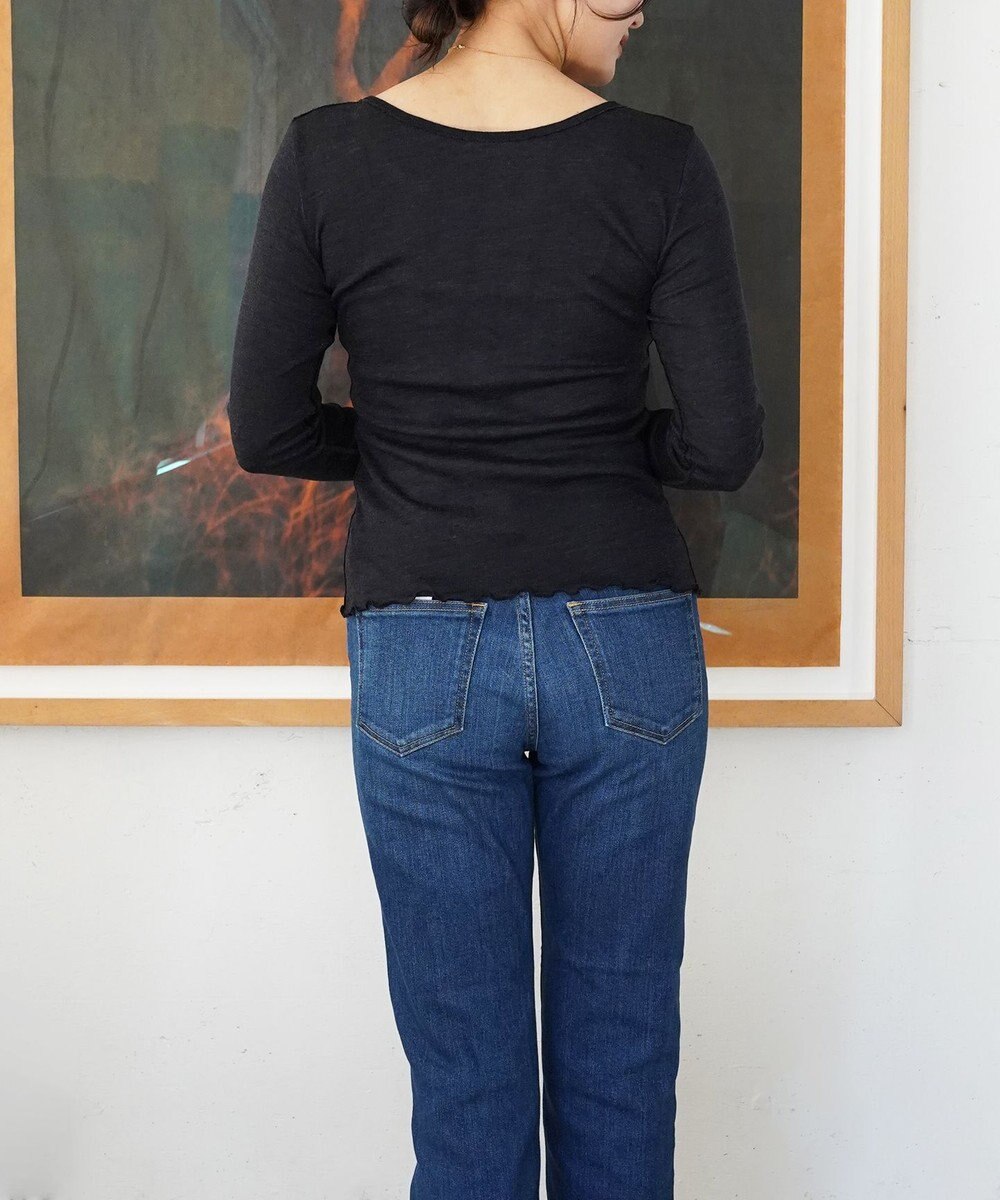 TOQUE 〈大草直子さんアドバイザー〉【天然素材】アルパカシルクリブ ロングT 