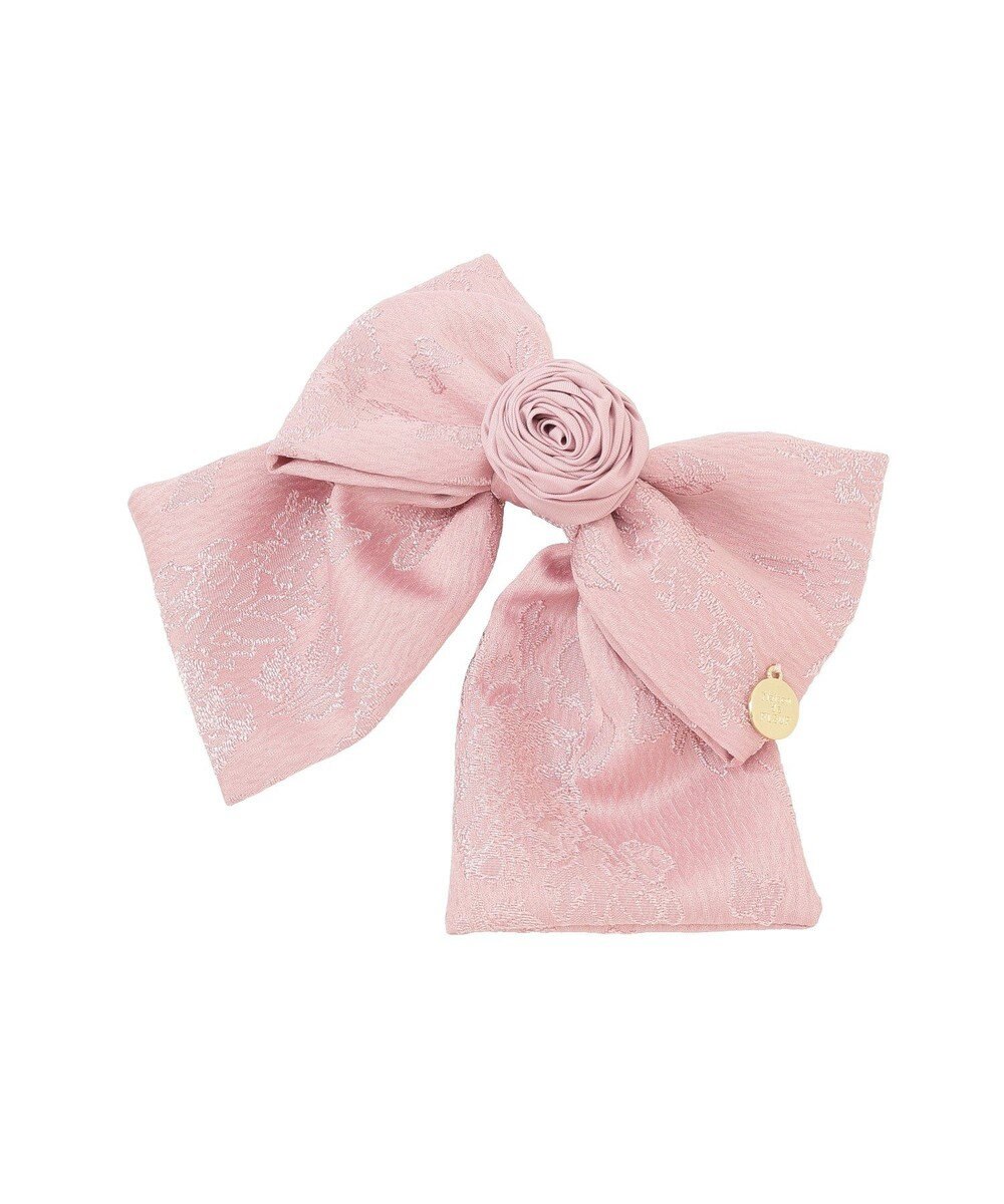 Maison de FLEUR ローズリボンジャカードバレッタ 