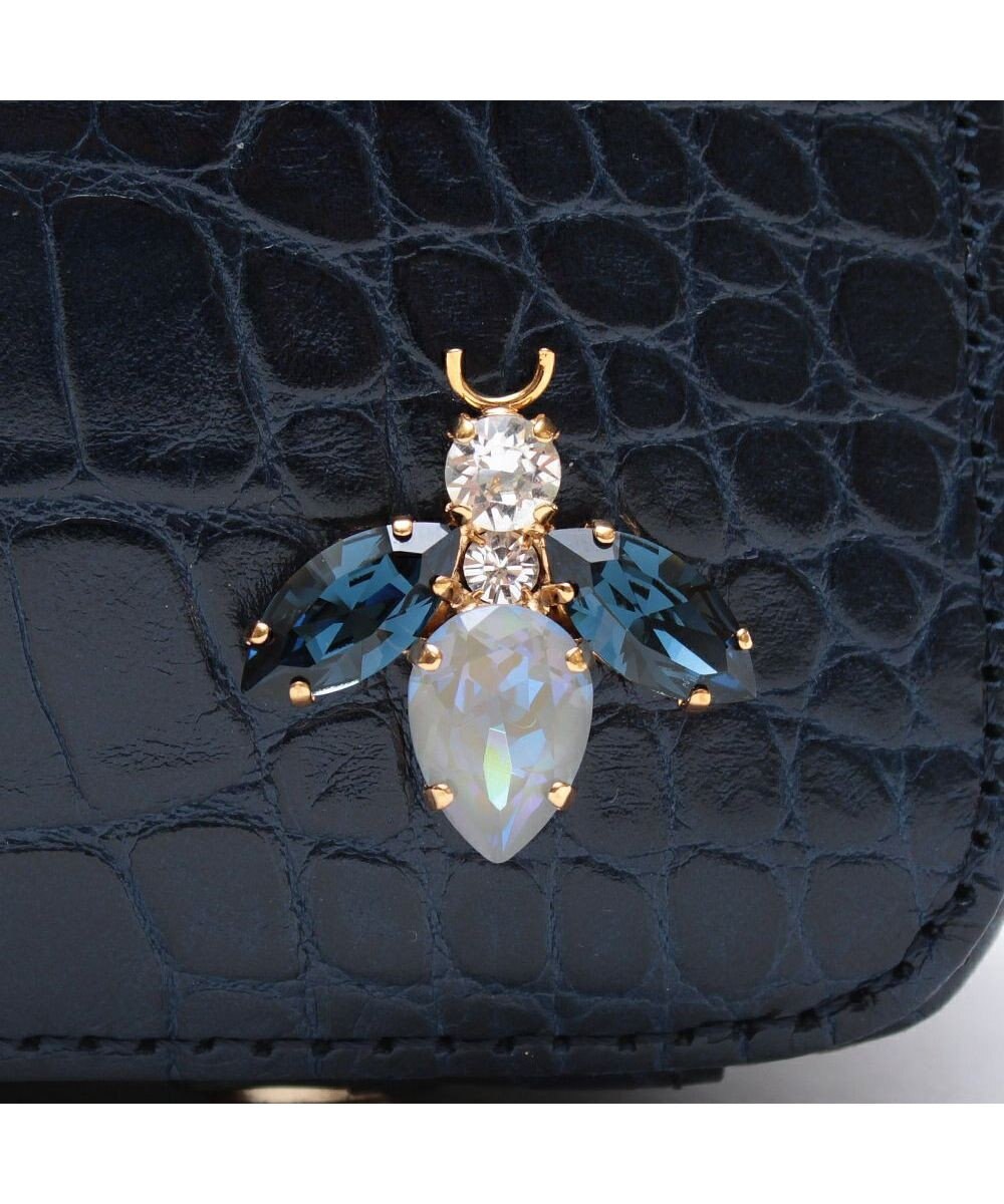 A.D.M.J. 【牛革】クロコ型押し ザ・ビーDカン付ミニトート 