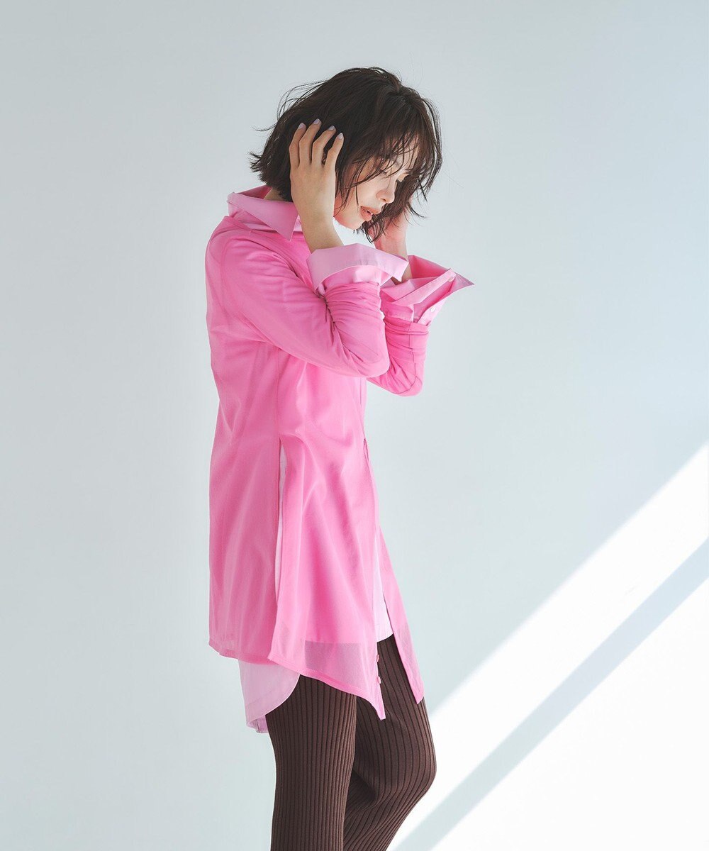 uncrave トリコットシフォン カシュクールトップス 