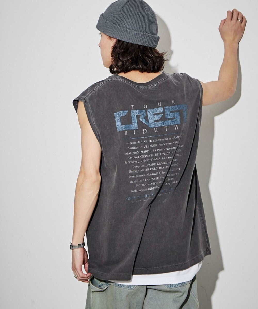 WEGO 【ユニセックス着用アイテム/手洗い可】ピグメントグラフィックノースリーブ 