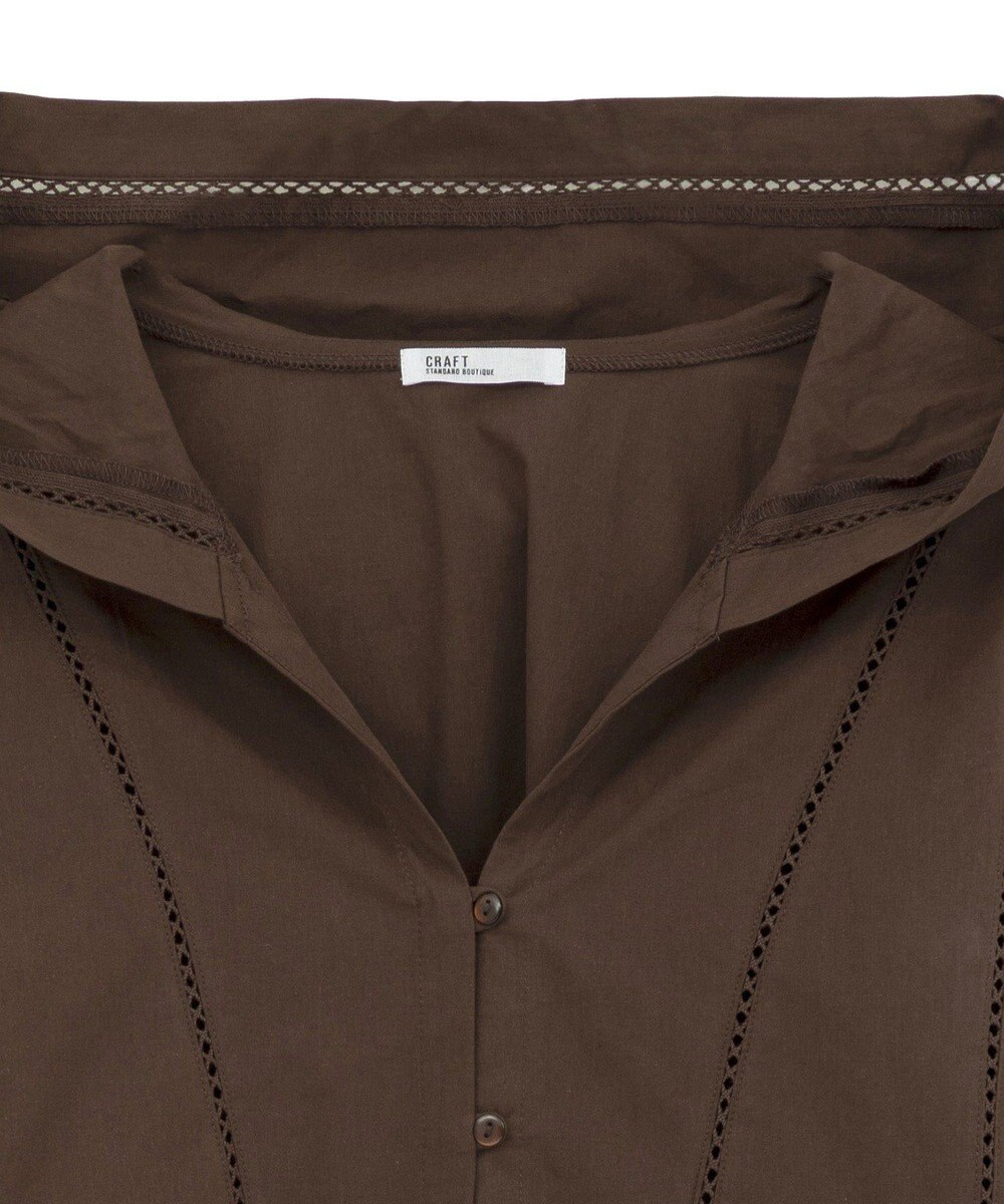 CRAFT STANDARD BOUTIQUE 梯子レースフード付きブラウス 