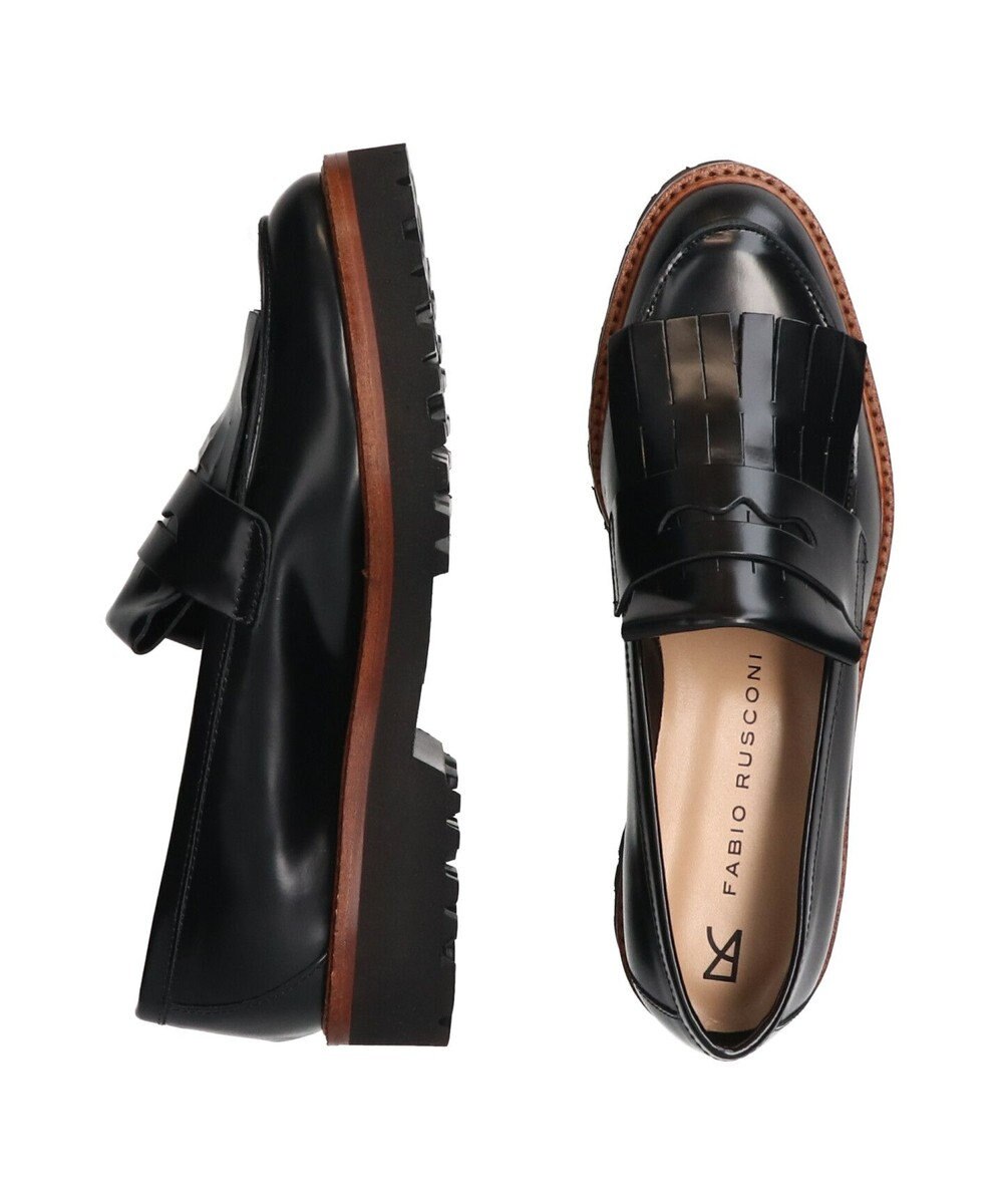 INTER-CHAUSSURES 【FABIO RUSCONI】タンクソールキルト付きローファー 