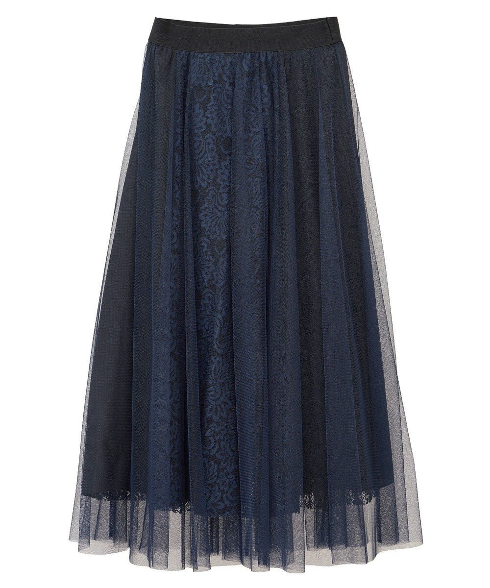 YECCA VECCA 【archive】レースブロッキングチュールスカート 