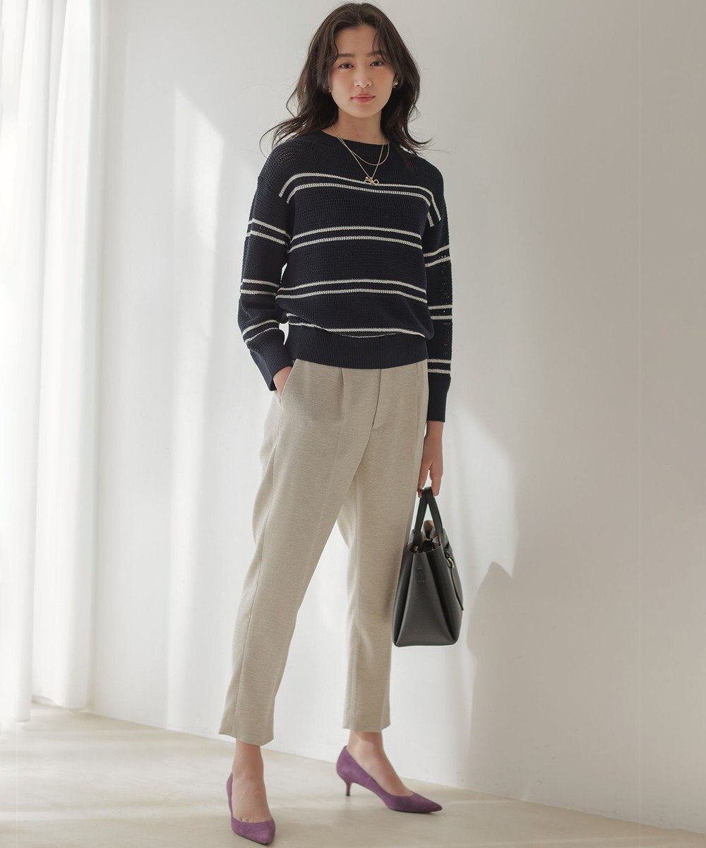 組曲 ボーダーレース ニット 