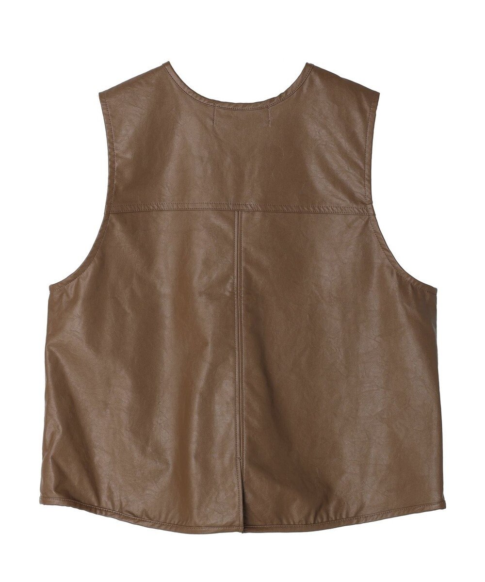 Green Parks フェイクレザーベスト 