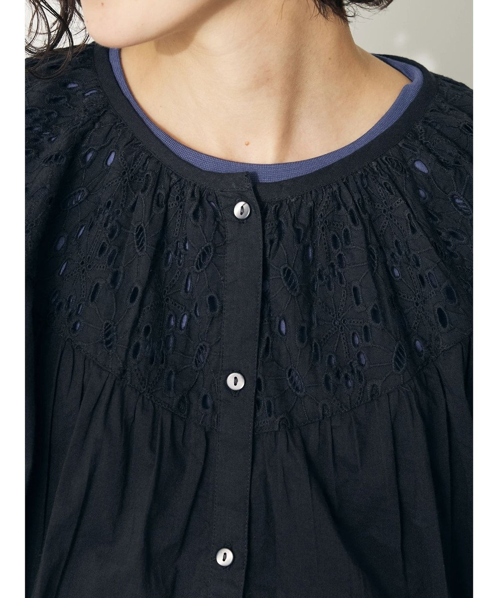 CRAFT STANDARD BOUTIQUE インド綿アイレット刺繍ブラウス 