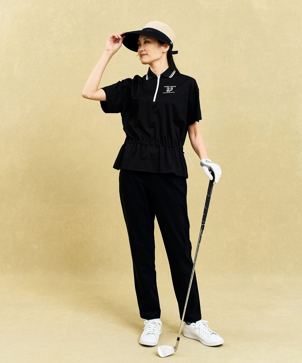 23区GOLF 【辻梨恵プロ着用】ウェストドローコードポロ 