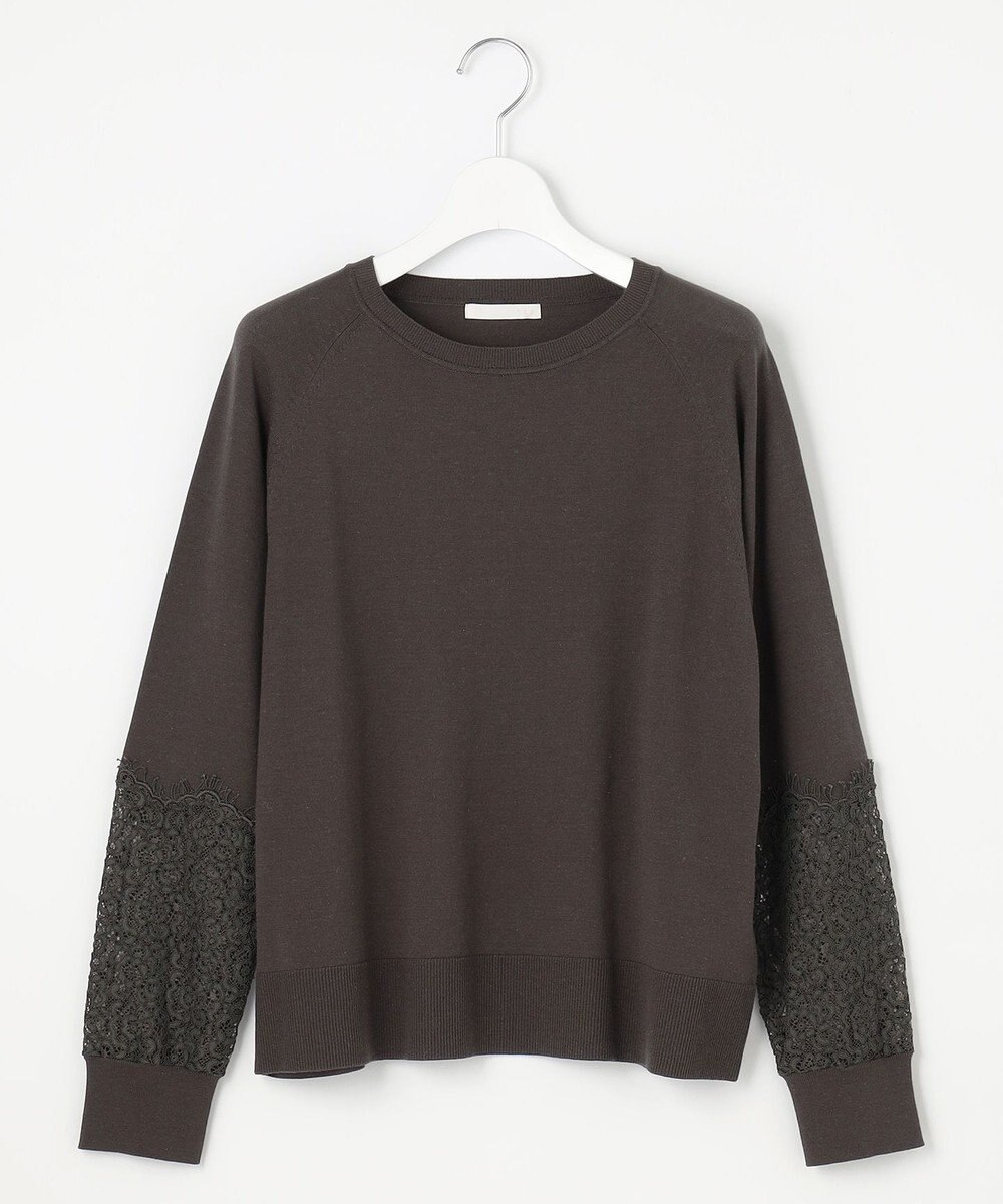 自由区 【洗える】レースコンビ ニット 