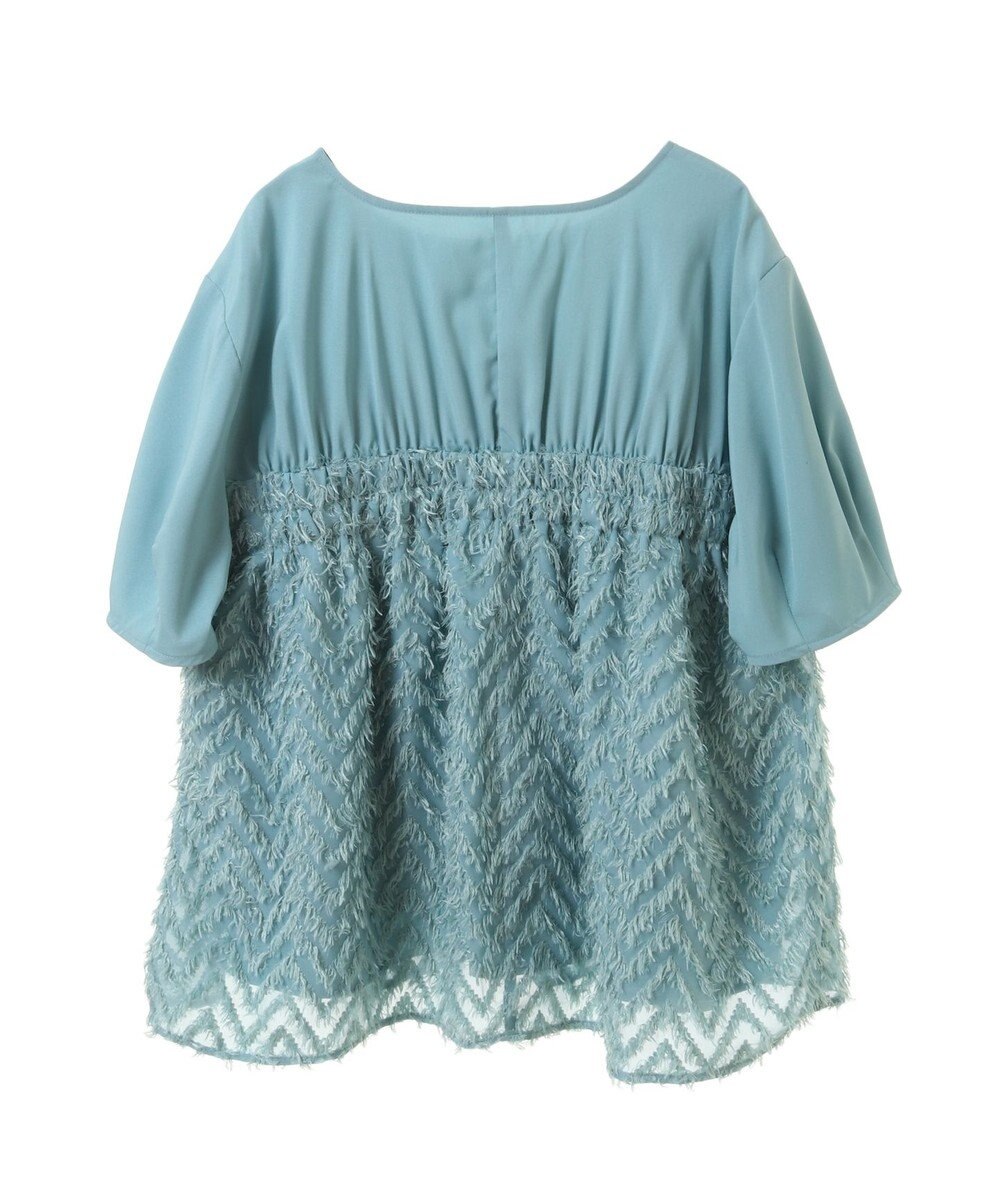 Green Parks フェザージャガードドッキングブラウス 