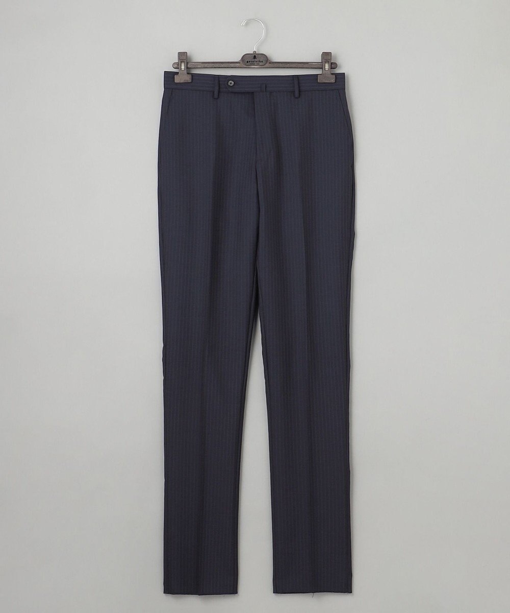 GOTAIRIKU 【御幸毛織】Superio160 ウールモヘヤシルクカシミヤ　スーツ（ネイビーストライプ） 