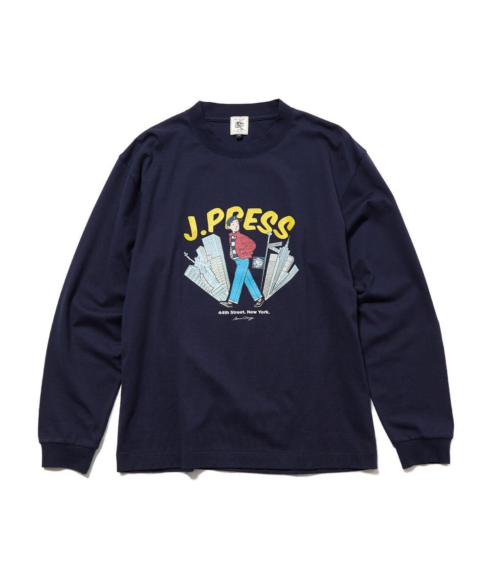 J.PRESS MEN 【AaronChang】【UNISEX】プリントロングスリーブ Tシャツ 