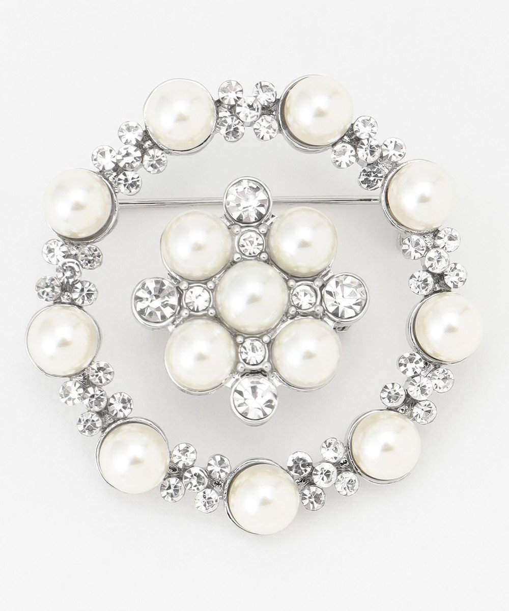 ANY 【2セット】【親子で使える】パールビジューブローチ 