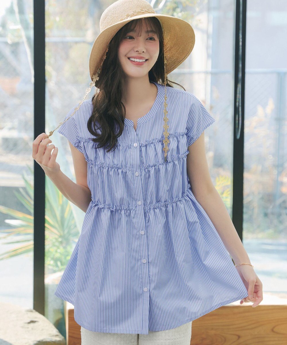 Tiaclasse L フリルティアードチュニック 