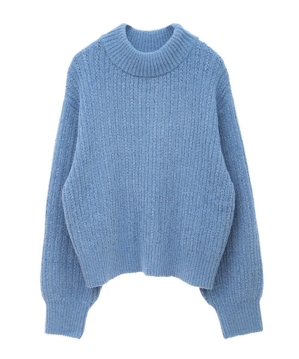 earth music&ecology 透かしベロアモールプルオーバー 