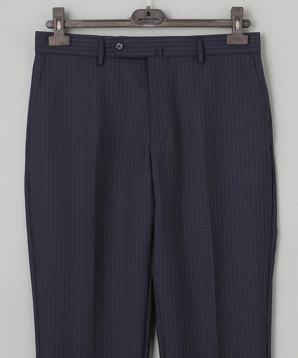GOTAIRIKU 【御幸毛織】Superio160 ウールモヘヤシルクカシミヤ　スーツ（ネイビーストライプ） 