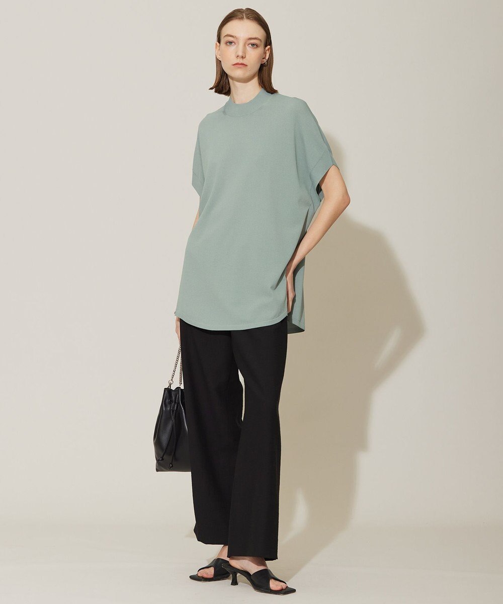 ICB L 【洗える】ワッシャーツイル ワイドストレートパンツ 