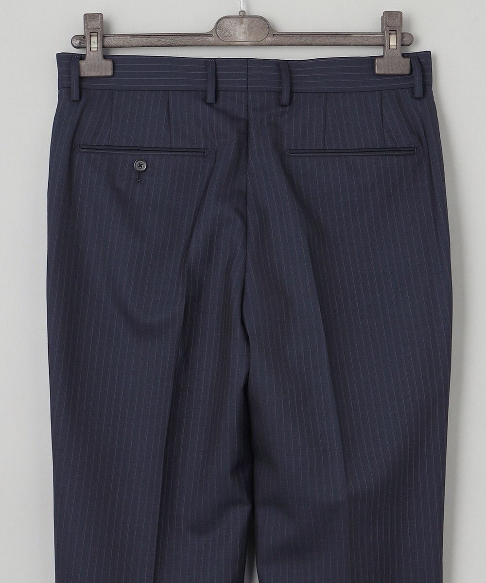 GOTAIRIKU 【御幸毛織】Superio160 ウールモヘヤシルクカシミヤ　スーツ（ネイビーストライプ） 
