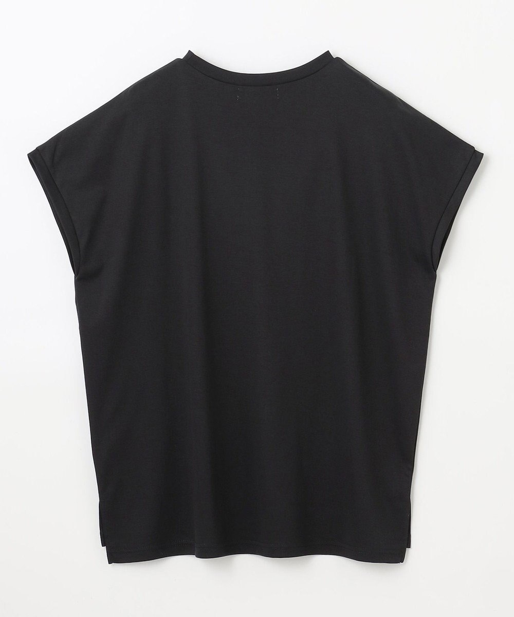 ANY 【汗ジミ防止加工】シルケットスムースフレンチスリーブ刺繍ロゴTシャツ 