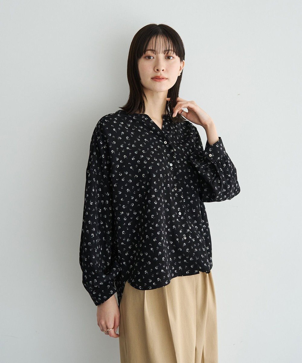 YECCA VECCA 2wayボリューム袖花柄ブラウス 