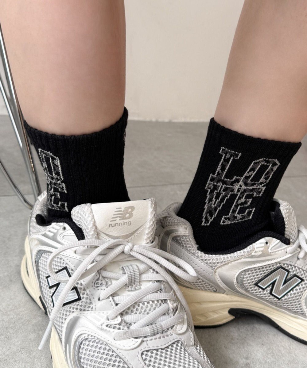 WEGO LOVEロゴソックス 
