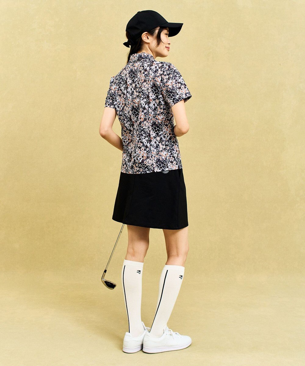 23区GOLF 【WOMEN】総柄フラワープリント ポロシャツ 