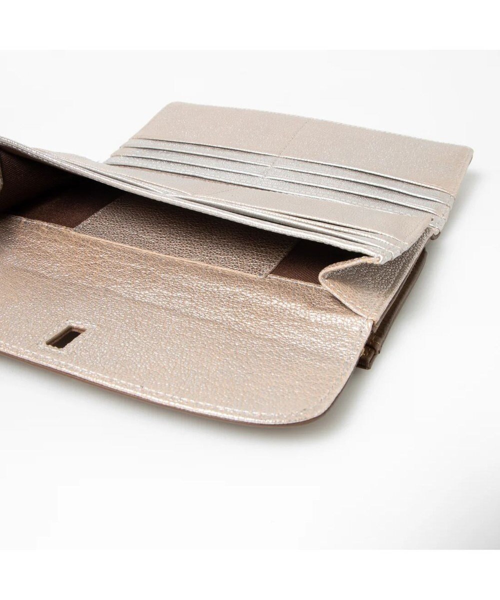 UNBILLION perche カラーコンビレザーかぶせ外がま口長財布 