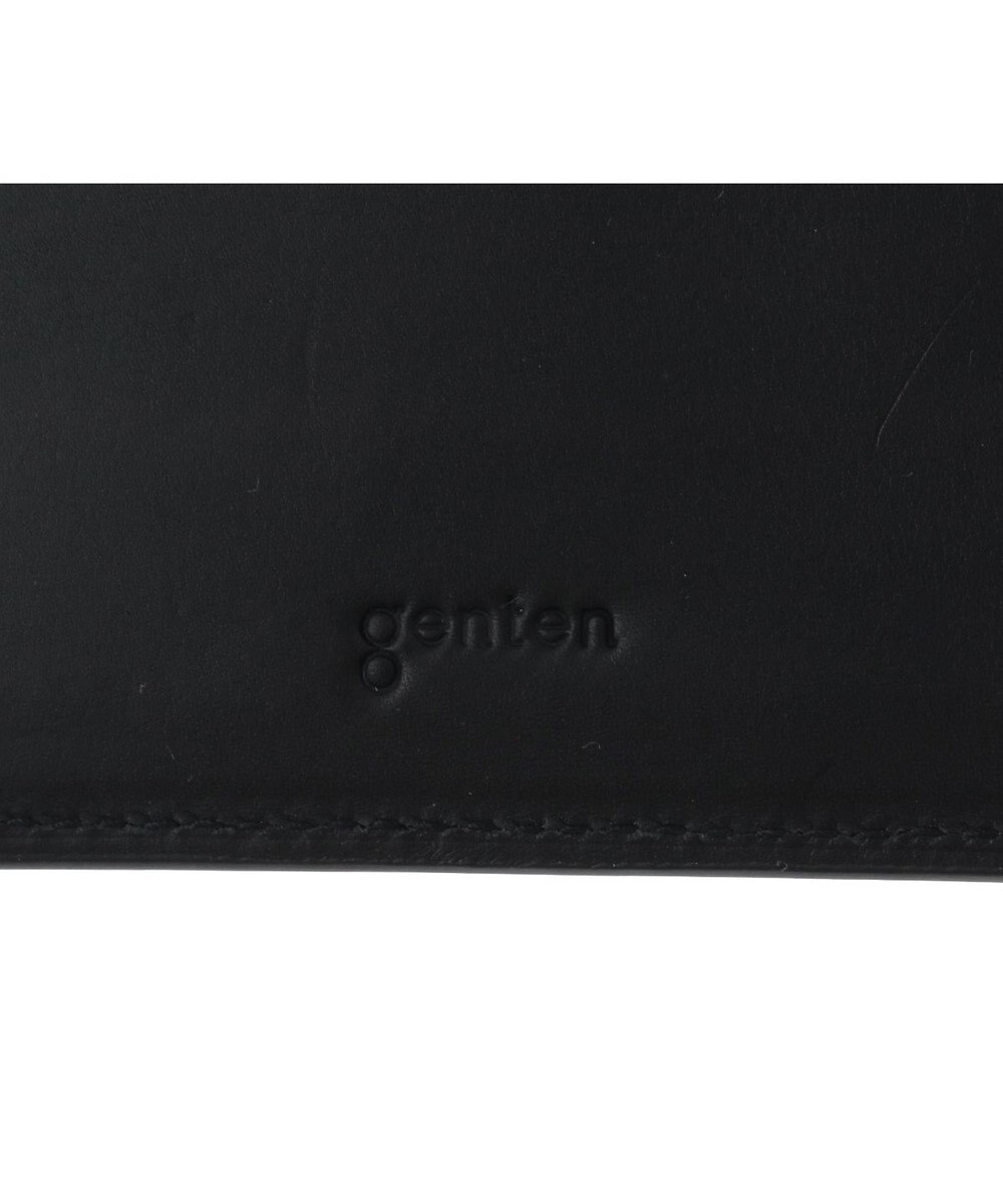 genten スクエアウォレット キップレザー二つ折り財布 