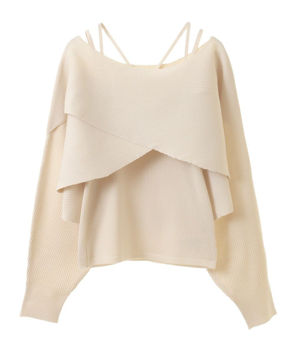 earth music&ecology ＳＥＴ２点クロスニット＋キャミソール 