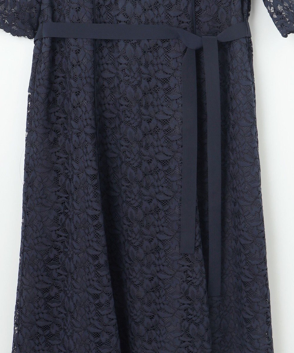 自由区 S 【洗える】フラワーリーフコードレース ワンピース 