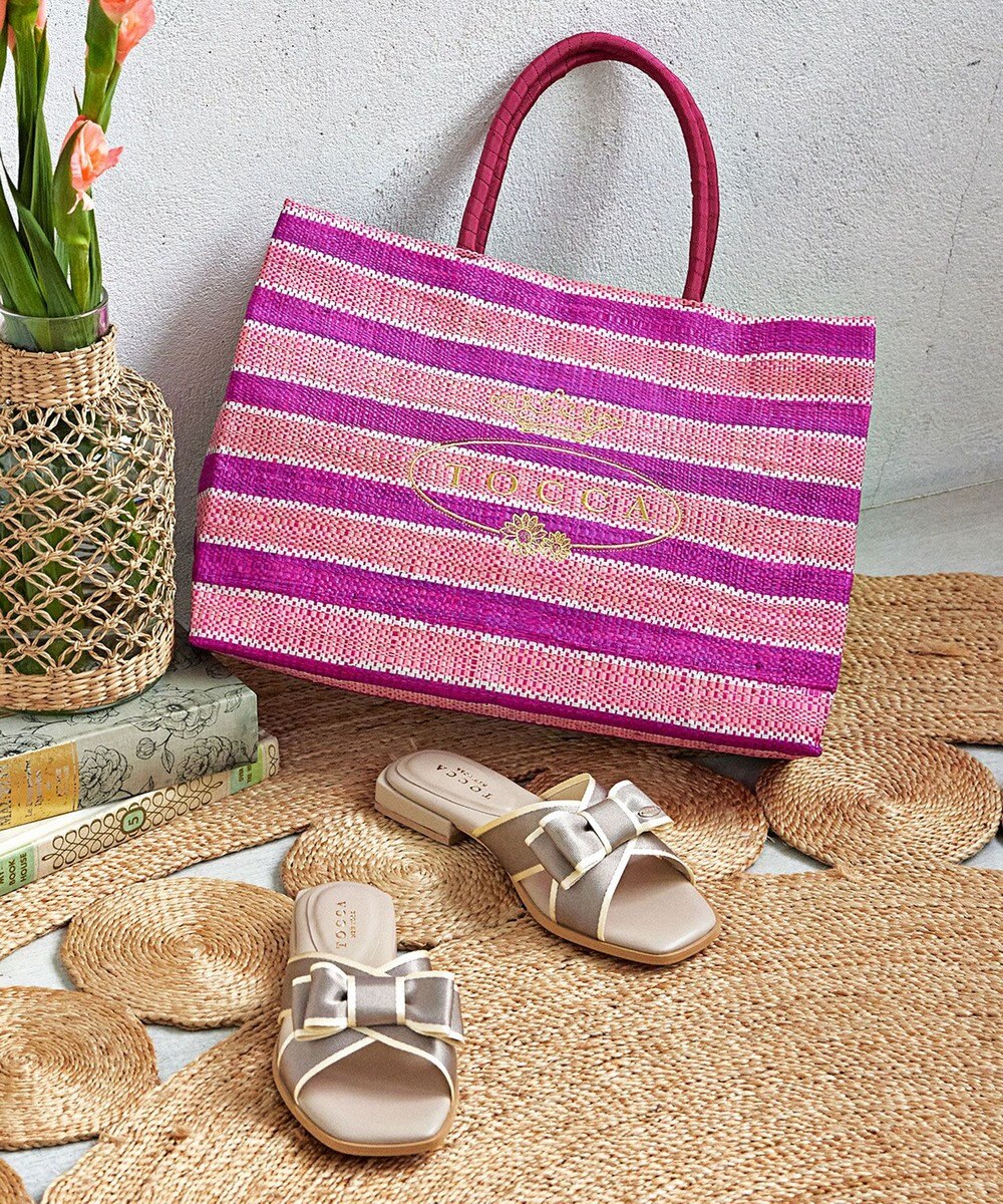 TOCCA BICOLOR RIBBON FLAT SANDALS サンダル 