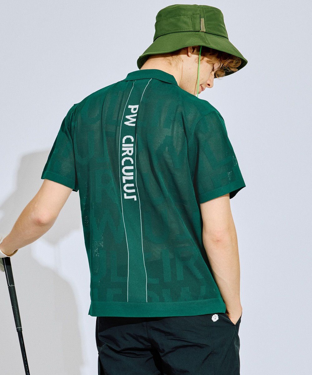 PW CIRCULUS 【手洗い可能】【UNISEX】ニットメッシュポロ ゴルフ 
