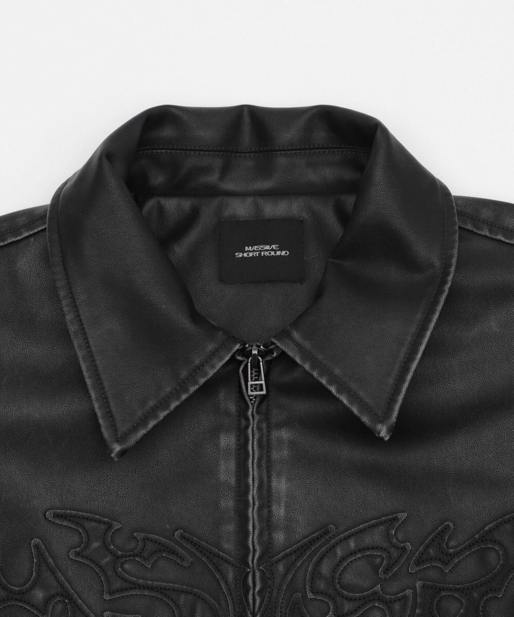 WEGO 【ユニセックス着用ITEM】MA55IVE　PUショートグラフィックブルゾン 