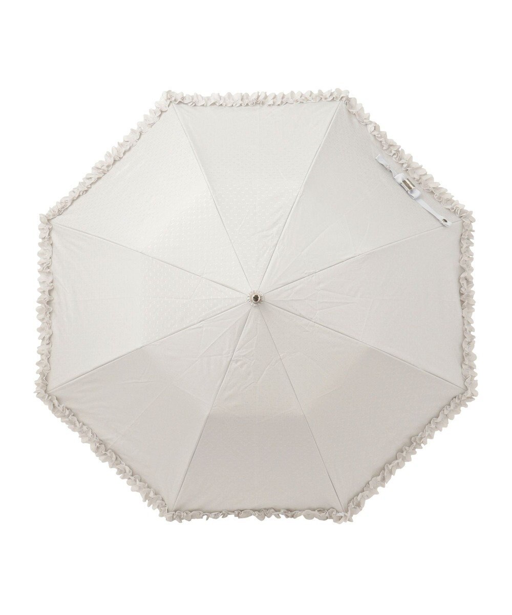 MOONBAT ランバン オン ブルー 晴雨兼用日傘 折りたたみ傘 ドビー×フリル 遮光 遮熱 UV 