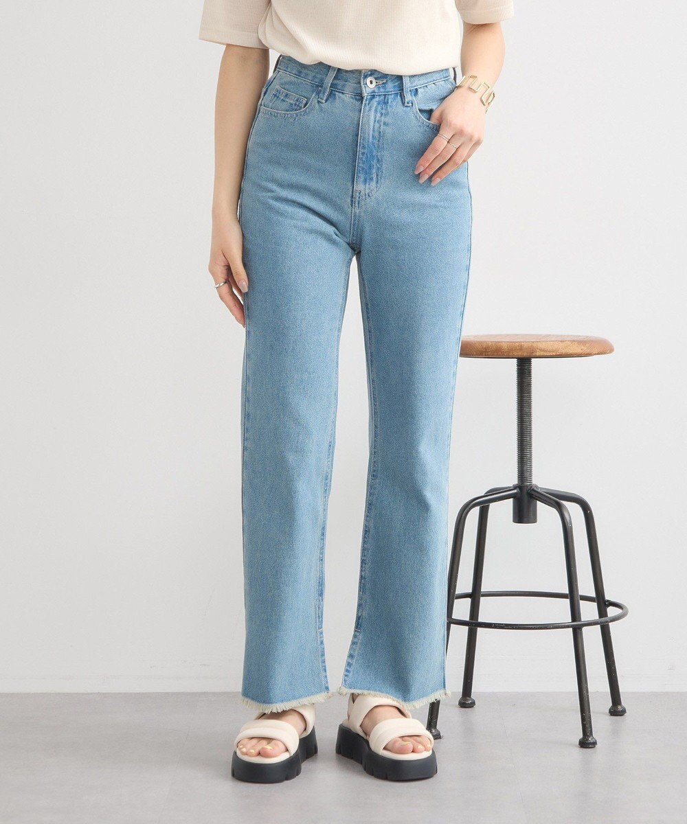 earth music&ecology カットオフフレアデニムパンツ 