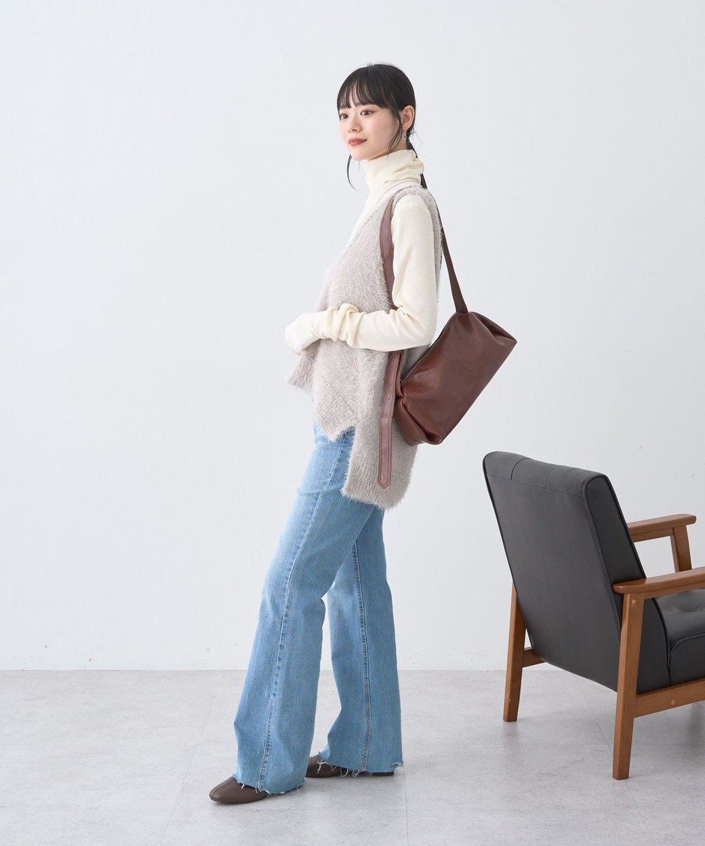 earth music&ecology フェザーUネックニットベスト 