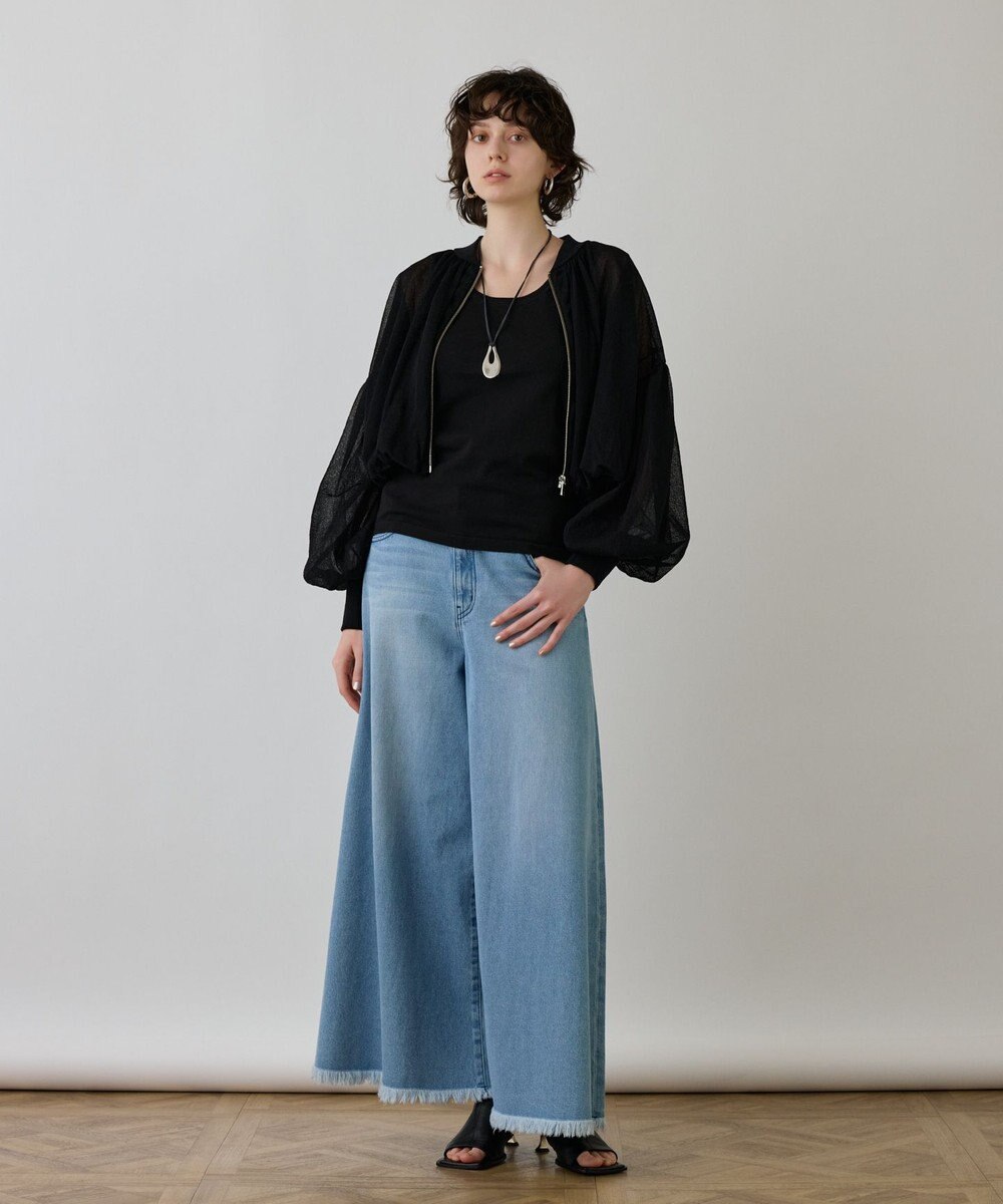 GRACE CONTINENTAL シアーニットバルーンジャケット 