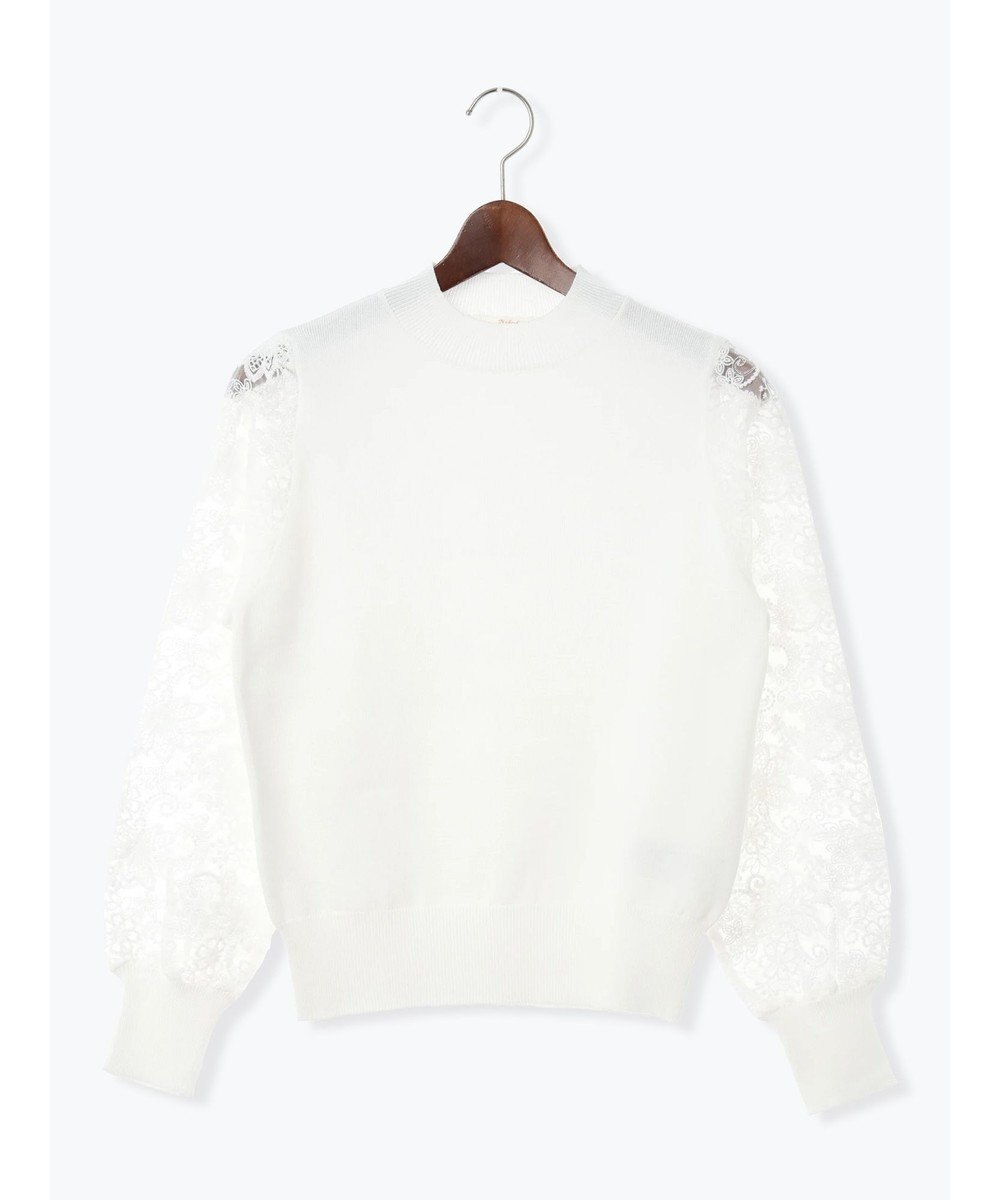 Te chichi レーススリーブニット 