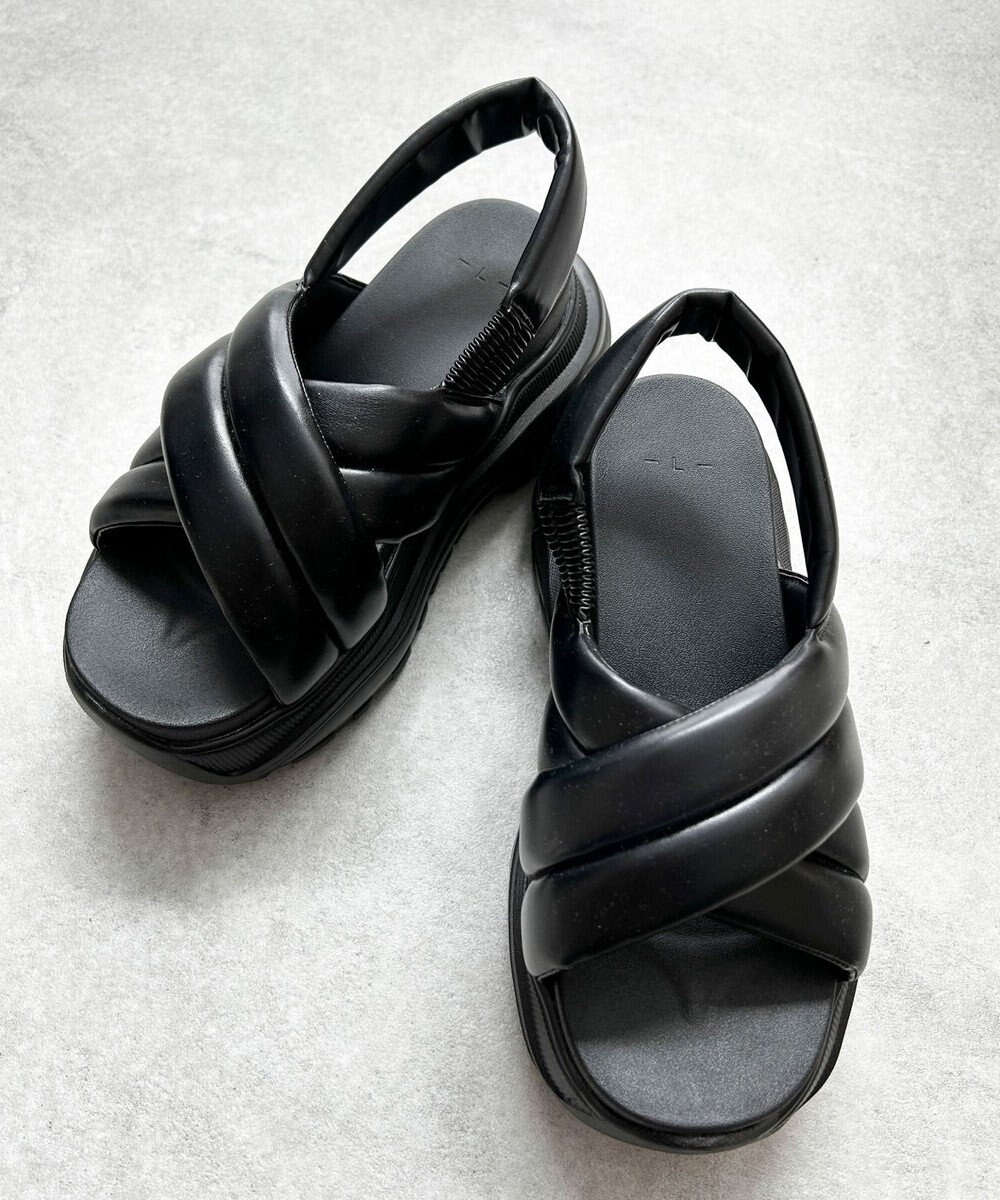 WEGO パテッドクロス厚底サンダル 