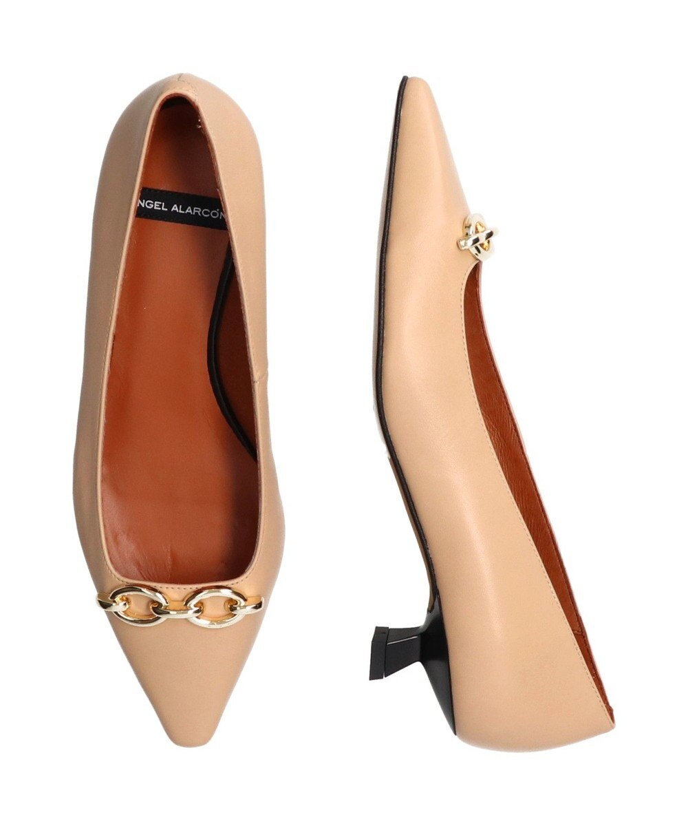 INTER-CHAUSSURES 【ANGEL ALARCON】ポインテッドトウチェーンパンプス 