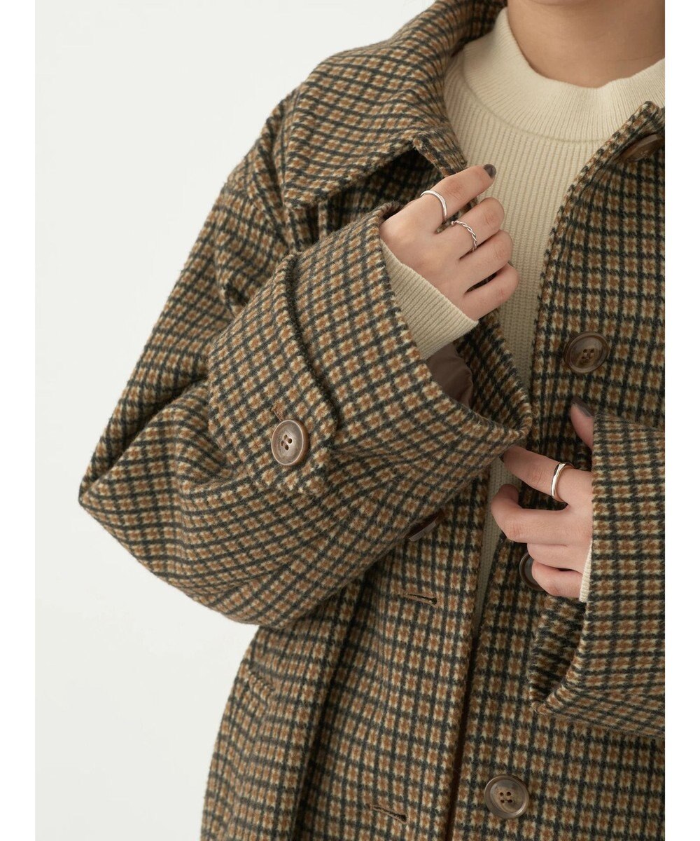 earth music&ecology ステンカラーコート（チェック） 