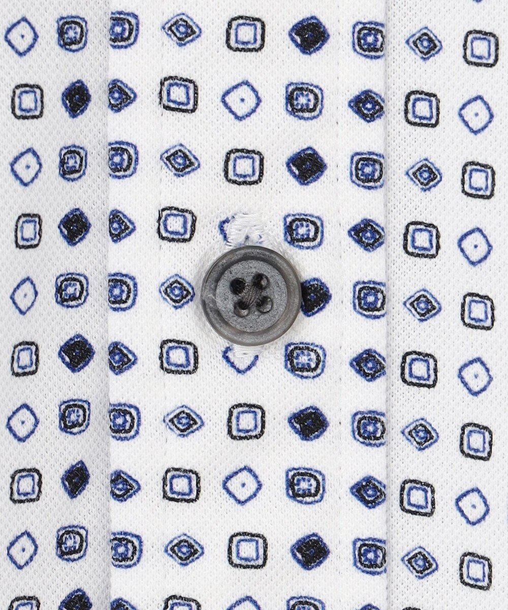 JOSEPH ABBOUD 【快適な着心地】コンパクトジャージー鹿の子プリント シャツ 