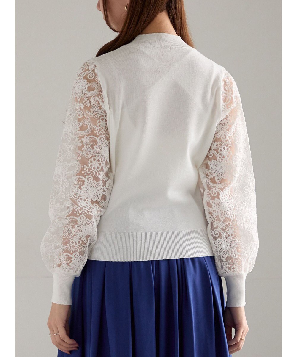 Te chichi レーススリーブニット 