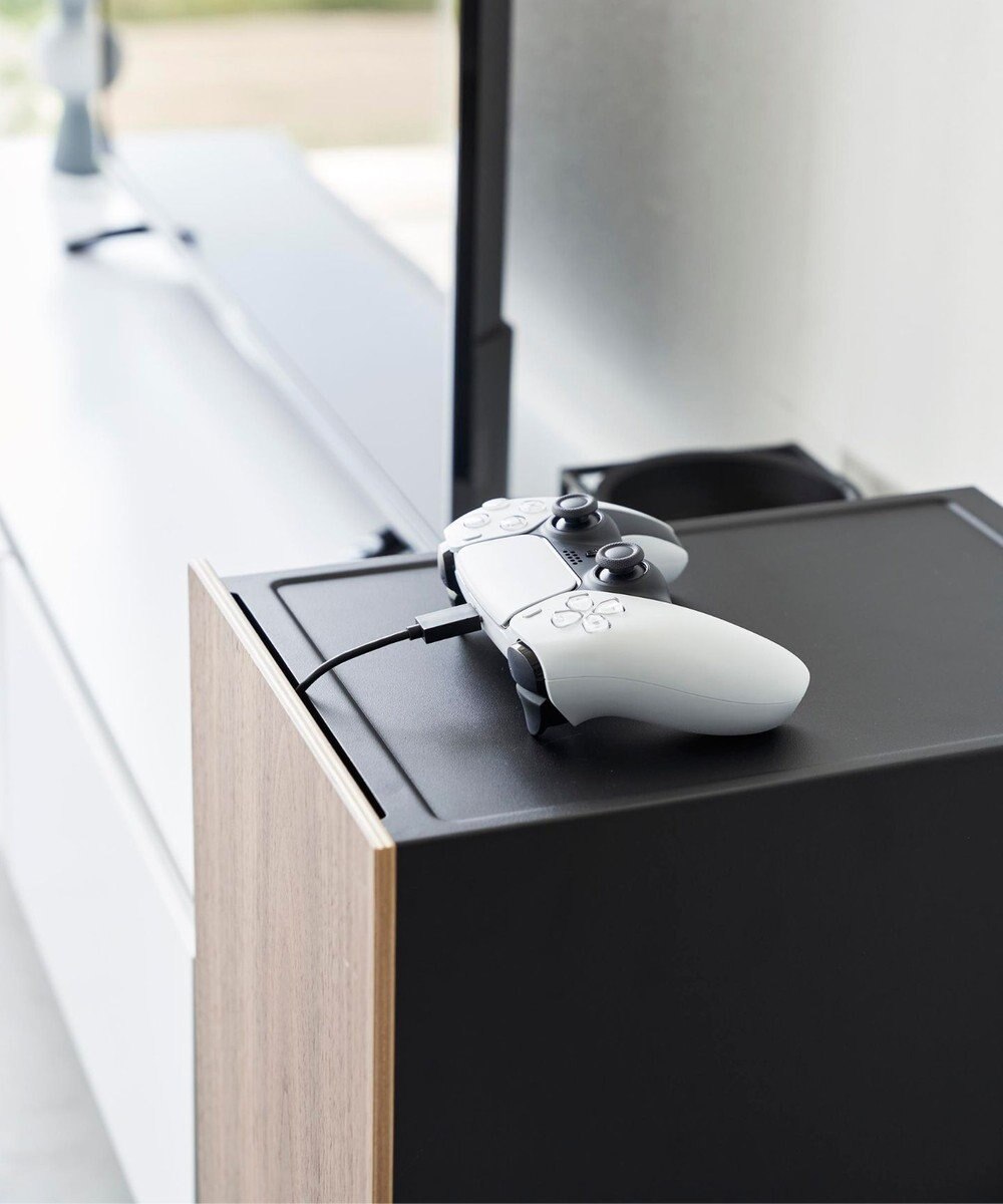 tower ゲーム機収納ラック タワー ブラック 